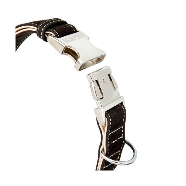 Karlie Buffalo Ultra Halsband - Schwarz/Hellbeige
