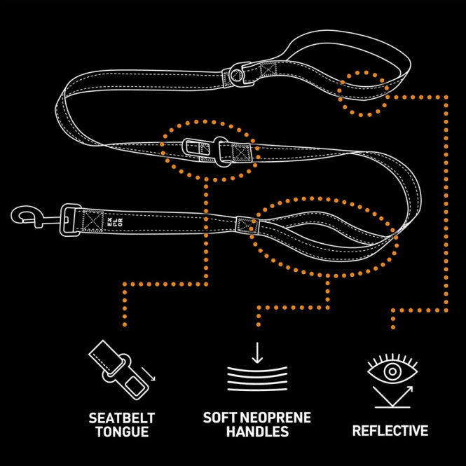 Duvoplus EXPLOR Ultimate Fit On-The-Road-Leine Safety - Silver Reflective