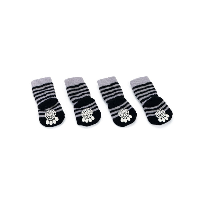 Karlie Doggy Socks Hundesocken 4er Set - Schwarz/Grau