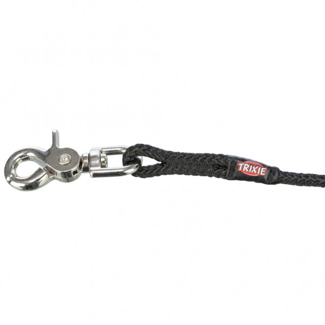 Trixie Schleppleine, rund aus Segeltau mit Trigger Snap Hook - schwarz