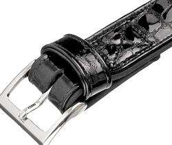 Karlie BUFFALO KROKO Büffelleder-Halsband - Schwarz