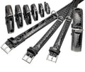 Karlie BUFFALO KROKO Büffelleder-Halsband - Schwarz