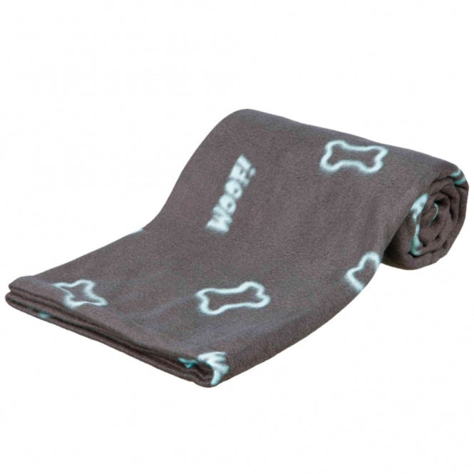 Trixie Fleecedecke Barney Knochenmotiv - 150 x 100 cm