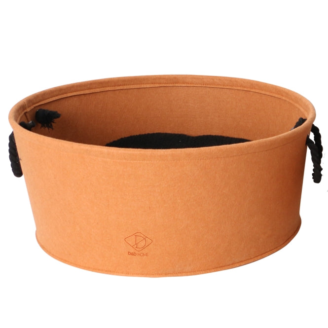 D&D Katzenkorb aus Filz - orange