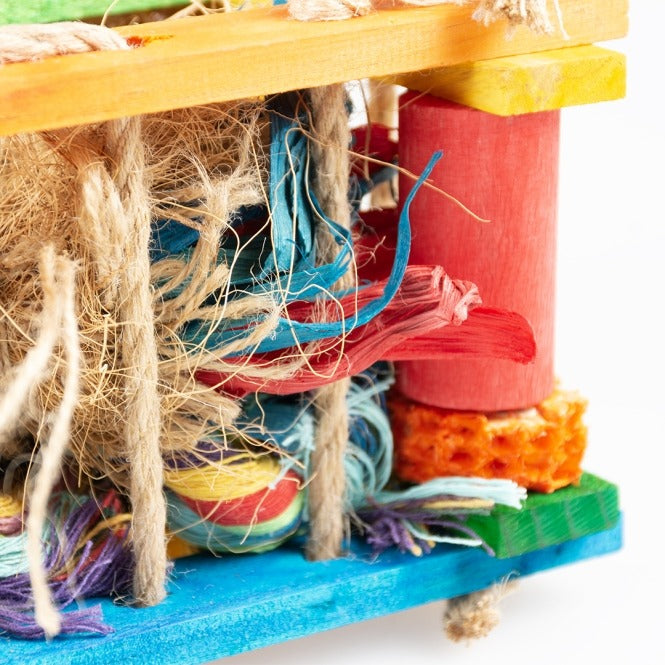 Duvoplus Vogelspielzeug Holz-Spielkiste