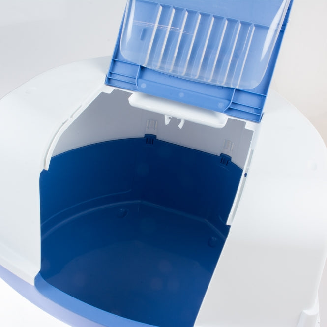 Duvoplus Eck-Katzentoilette Ariel - blau/weiß