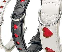 Karlie ART KUNSTLEDER Halsband HEART - Weiß