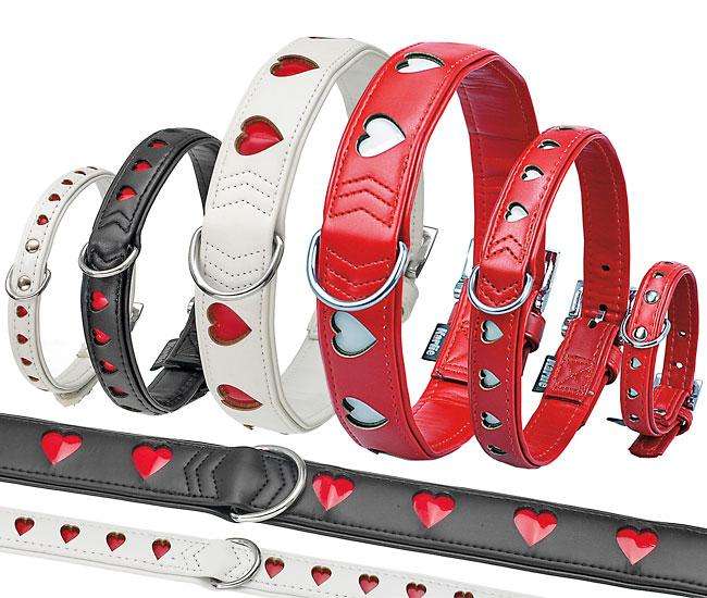 Karlie ART KUNSTLEDER Halsband HEART - Weiß