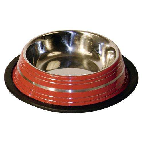 Kerbl Edelstahlnapf gestreift 450ml