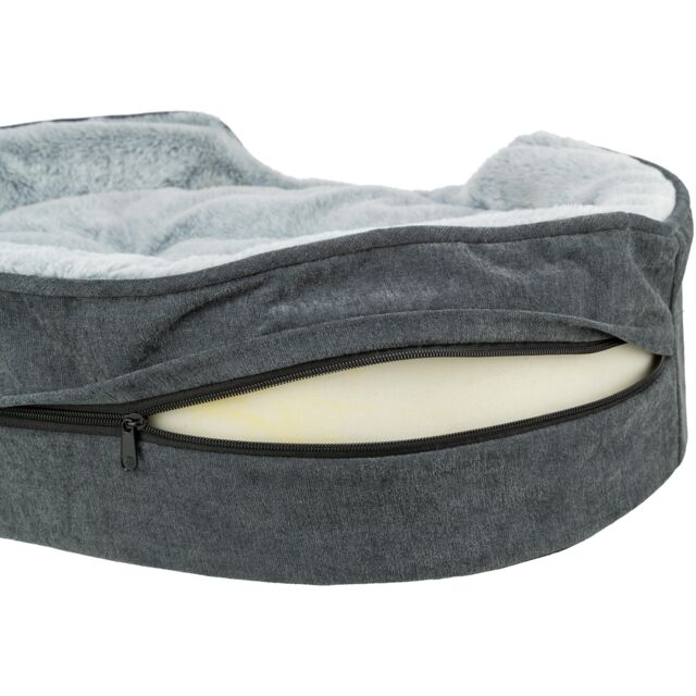 Trixie Vital Bett Lino Soft, oval - grau/hellgrau