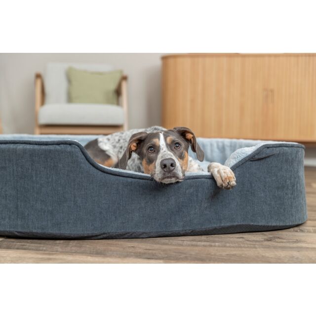 Trixie Vital Bett Lino Soft, oval - grau/hellgrau